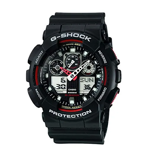 Casio Herren Armbanduhr Analog-Digital GA-100-1A4ER - Stylische Armbanduhr für Herren mit XXL-Gehäuse (51 mm) und vielseitigen Funktionen wie Alarm und Stoppuhr – ideal für aktive Männer.