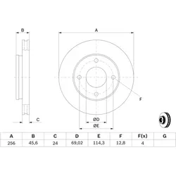 Bosch Bremsscheibe 0 986 479 B83 - Hochwertige Bremsscheibe für optimale Bremsleistung, ideal für sicheres Fahren und lange Lebensdauer.