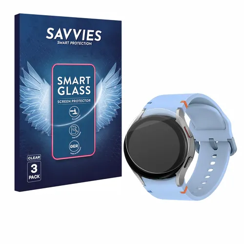 3x Savvies Schutzglas für Samsung Galaxy Watch FE Panzer Folie Glas klar