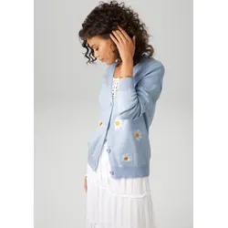 Aniston CASUAL Strickjacke mit Margeriten-Applikation von Aniston