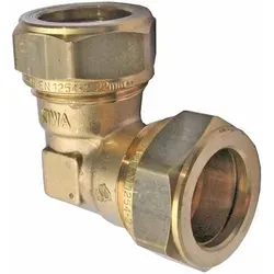 General Fittings - Messing Klemmverschraubung Winkel 28 X 28 Mm Für Kupferrohre