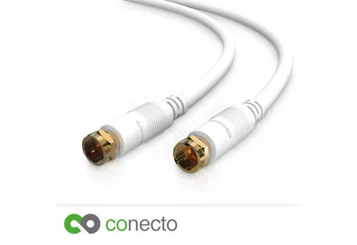 conecto conecto HQ SAT Antennenkabel - 4K UHD 1080p FULL HD HDTV 3D - (F-Steck SAT-Kabel, (50 cm)