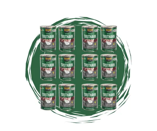 Belcando Baseline Truthahn - Getreidefreies Nassfutter für Hunde 12x400g - Hochwertiges Nassfutter für Hunde mit Truthahn, ideal für empfindliche Tiere. Ausgewogene Rezeptur, schonend gegart und in praktischen Dosen für eine einfache Fütterung.