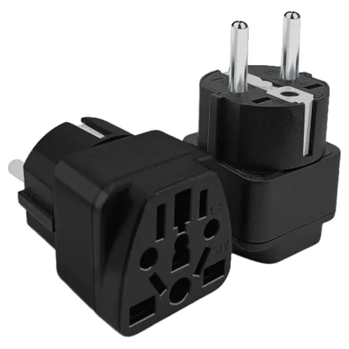 Stück Steckdosenadapter, US to EU Adapter, UK Adapter auf EU, Universal Adapters, Internationaler stecker adapters für Deutschland, USA, UK, Schweiz, China,usw 2
