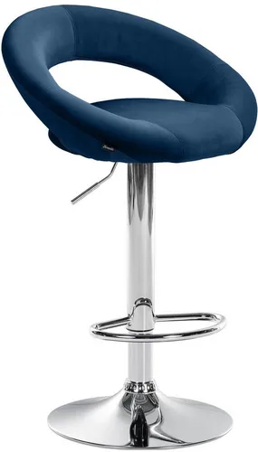 furnicato Barhocker Olinda höhenverstellbar 60-81 cm blau