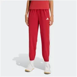 adidas Women's Train Essentials 3-Stripes Woven Pants in rot von adidas