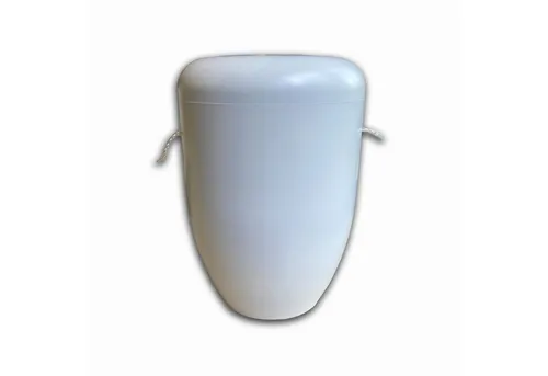 Lasernauten Grabkerze Bio Urne weiß mit Wunschmotiv von Lasernauten