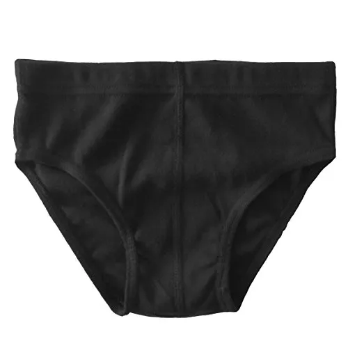 HERMKO 2850 Jungen Slip Unterhose für Jungs Sportslip ohne Bein 100% Bio-Baumwolle, Farbe:schwarz, Größe:128