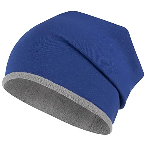Smarilla Wintermütze Junge Kindermütze Beanie Fleece gefüttert, Größe: 50-52, Farbe: Royalblau
