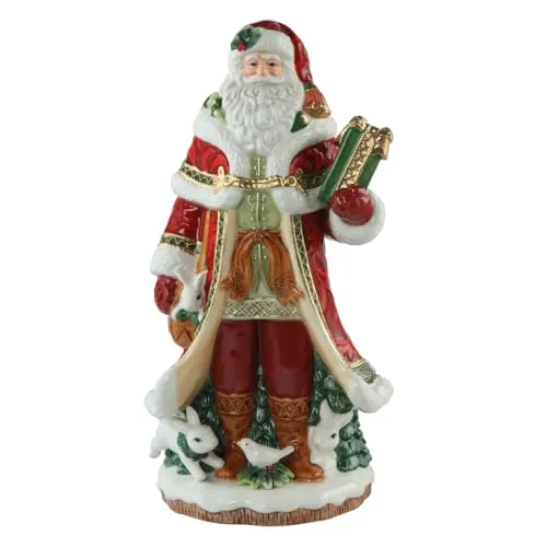 Figur Santa mit Geschenk - Fitz & Floyd Xmas - Sammlerfigur aus meisterlicher Handarbeit, einzigartiges Design und viel Liebe zum Detail, perfekt für die festliche Jahreszeit.