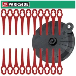 Parkside Motorsensenmesser für Akku Rasentrimmer PRTA 20-Li A1 (Kunststoffmesser (20er Pack) inkl. Schneidscheibe)