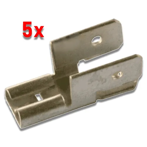 5x 3-fach Flachsteckverteiler 6,3mm unisoliert verzinnt Flachstecker Adapter