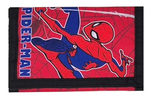 Theonoi Kinder Geldbörse Geldbeutel Portemonnaie Brieftasche für Jungen und Mädchen Zubehör für Schultüte Schulranzen (Spiderman)