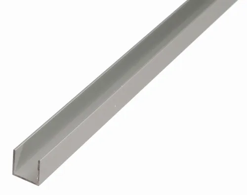 Alberts 7 x U-Profil Aluminium, silberfarbig eloxiert 1000 x 8,6 x 12 mm