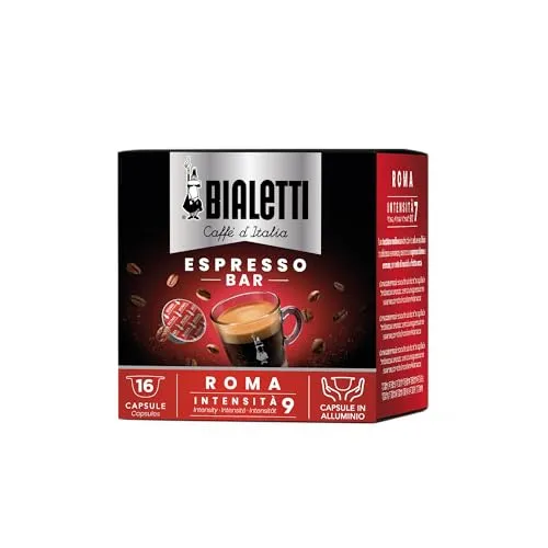 Bialetti Caffè d'Italia Roma, Capsule Espresso, Gusto Intenso, 16 Capsule