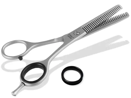 Profi Haarschere Friseurschere Effilierschere Modellierschere Edelstahl Rostfrei Haarschneideschere mit Scharfer Schneide für ein perfekten Haarschnitt (5,5 Zoll/13,97 cm, Effilierschere)
