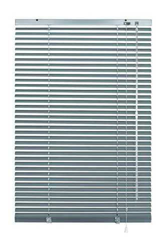 Deco Company Alu-Jalousie Silber-Blau 80 x 175 cm - Hochwertige Jalousie ohne Bohren, ideal für Fensterflügel von 10-17 mm. Flexibel verstellbar für optimalen Licht- und Sichtschutz, perfekt für Wohn- oder Büroräume.