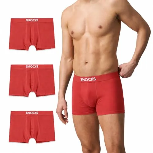Snocks Boxershorts Herren Bio Baumwolle (3er Pack) von Snocks