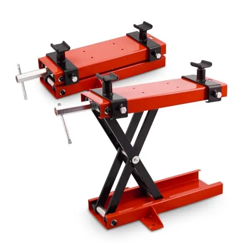 Bituxx Motorradheber Montagebock - Scherenheber Lift mit Bodenfixierung 500kg - Montageständer für Motorräder bis 500 kg, höhenverstellbar und ideal für Werkstatt und Heimgebrauch. Robuste Bodenfixierung sorgt für Sicherheit beim Arbeiten.