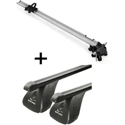 Fahrradträger Bike Pro + Dachträger für Hyundai i20 II - Fahrradträger und Dachträger im Set, speziell kompatibel mit Hyundai i20 II 5 Türer ab 2015, ideal für aktive Freizeitgestaltung.