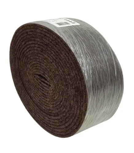 Schleifvlies-Rolle Korund 10m x 115mm veryfine A - braun - Zubehör für Elektrowerkzeug, ideal zum Polieren und Finishen mit widerstandsfähigem Korundkorn für glatte Oberflächen in Nass- und Trockenbearbeitung.