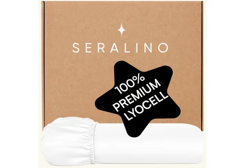 Seralino Spannbettlaken 100% Lyocell (Tencel), weiches, atmungsaktives Spannbetttuch, Gummizug: rundum, besonders weich, schnelltrocknend, atmungsaktiv, natürlicher Rohstoff
