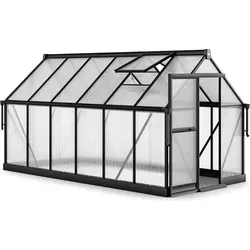 di volio Aluminium Gewächshaus 361x183x190cm