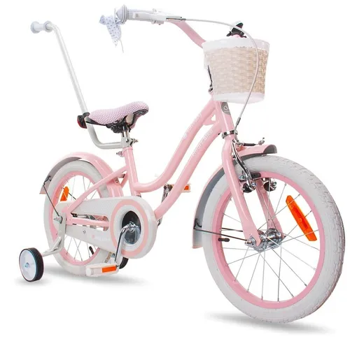 Kinderfahrrad 16 Zoll Mädchenfahrrad Kinderrad Fahrrad 3-5 Jahre Schubstange