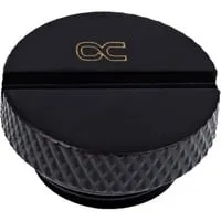 Alphacool 17252 Eiszapfen Verschlussschraube G1 4 - Deep Black, ideal für Wasserkühlungssysteme mit Messing-Gewinde und geringer Eindrehtiefe