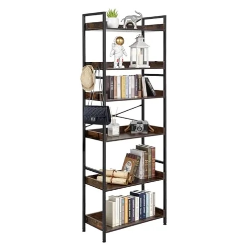 VEVOR 6-stufiges Industrie-Bücherregal im Vintage-Stil