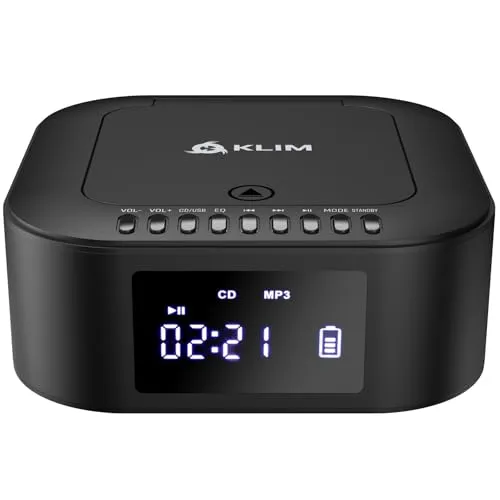KLIM Boombox E1 Radio mit CD-Player – Tragbare Musikanlage mit BASS Boost