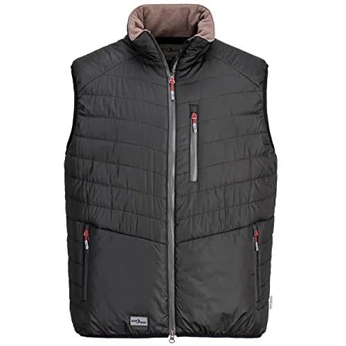 Blue Wave Herren Steppweste Lennart - Leichte Daunenoptik Weste mit Fleece-Kragen in Schwarz, Größe XL - Modische Herren Steppweste in Daunenoptik mit fleecegefüttertem Kragen. Ideal für verschiedene Wetterbedingungen, bietet Wärme und Komfort. Praktische Taschen und elastischer Bund sorgen für eine optimale Passform und Funktionalität.