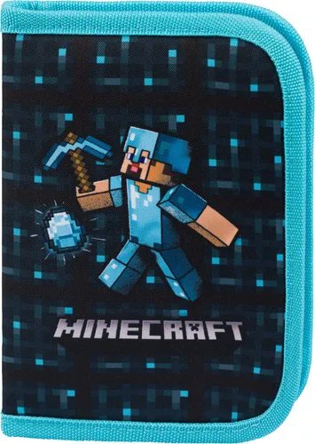 BAAGL MINECRAFT Schul-Federmäppchen Blue Axe