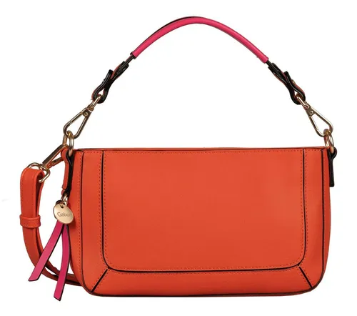 Gabor Francis Schultertasche 26.5 cm orange - moderne Umhängetasche aus hochwertigem Kunstleder, viel Stauraum und praktische Fächer für optimale Übersicht