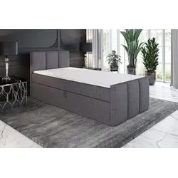 Boxspringbett MOREN 80x200 (Links) mit Bettkästen und Bonell-Matratze