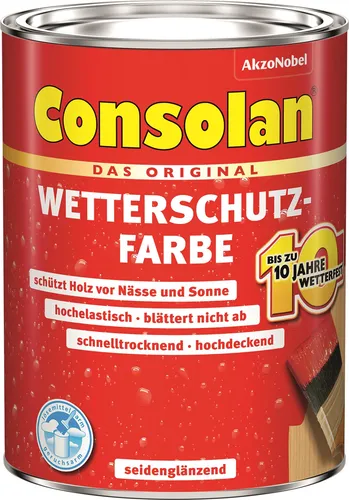 CONSOLAN Wetterschutzfarbe Rot 2,5 Ltr
