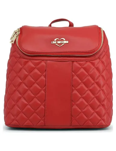 Love Moschino Rucksack JC4017PP16LC_0500 - Damen - Rot - Stylischer Damen-Rucksack aus Kunstleder mit praktischem Zipper-Verschluss. Ideal für den Alltag, bietet er ausreichend Platz und kommt mit einem Staubbeutel. Perfekt für modebewusste Frauen!