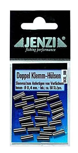 Jenzi Doppel Klemm- Hülsen 0,6mm ca. 45 St. in silber von JENZI
