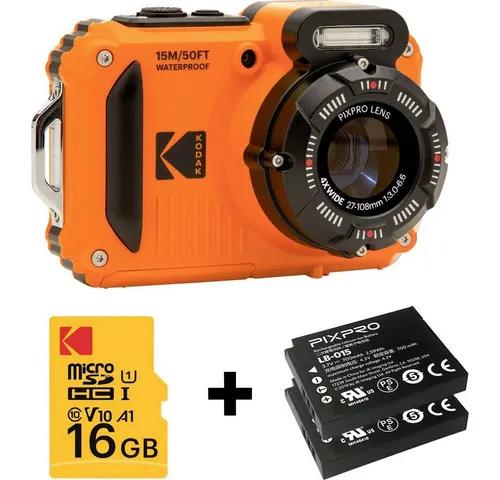 Kodak Digitalkamera 15 Megapixel mit 4x Opt. Zoom - Digitalkamera für Abenteuer mit Bildstabilisierung, WiFi und wasserdichtem Design - ideal für Unterwasseraufnahmen und Outdoor-Aktivitäten.