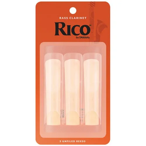 DAddario Woodwinds Rico Bass Clarinet 2.5 3-Pack