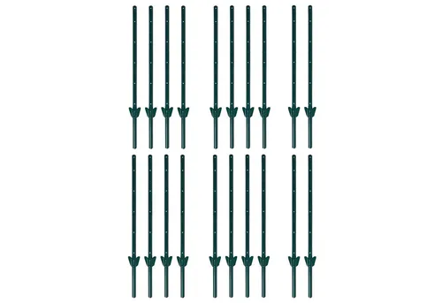 ESTEXO Zaunpfosten Zaunanker Erdanker 87 cm 20er Set Zaunhalter Pfostenset Pfosten Grü