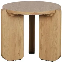 Selsey Couchtisch PREFFINES – runder Wohnzimmertisch Ø 50 cm in Holzoptik - Eleganter runder Couchtisch aus MDF in Holzoptik. Ideal für kleine Räume oder als Beistelltisch. Pflegeleichte Oberfläche und stabile Konstruktion garantieren langanhaltende Freude.