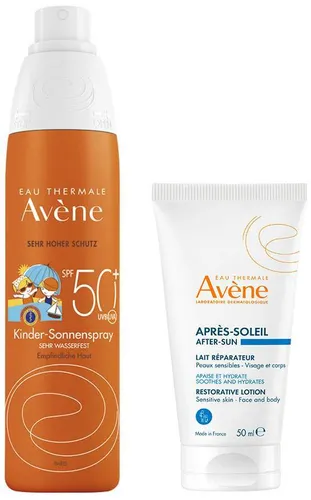 PIERRE FABRE DERMO KOSMETIK Avene Sunsitive Kinder Sonnenspray SPF 50+ 200 ml + gratis Repair Lotion 50 ml - 200 ml Spray 05874560