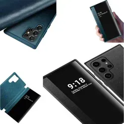 Für Samsung Galaxy S24 Ultra View Spiegel Smart Cover Wake UP Schwarz