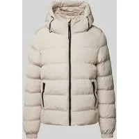Superdry Steppjacke mit Reißverschlusstaschen in Offwhite, Größe XXXL