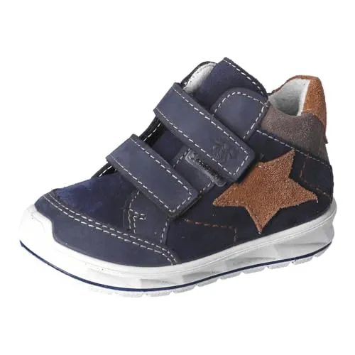 RICOSTA Jungen Stiefel Kimi – Wasserdichte Lauflernschuhe für Kleinkinder - Booties mit Klettverschluss und mittlerer Weite, aus hochwertigem Leder und Textil gefertigt. 100% wasserdicht dank Sympatex, ideal für aktive Kinder. Made in Europe.