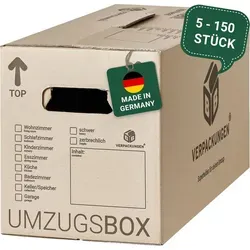Umzugskarton Smart 40 kg Traglast – Stabile Umzugskiste für einfache Transporte - Der Umzugskarton Smart ist dank seiner doppelten Wellpappe besonders stabil und trägt bis zu 40 kg. Mit einfacher Handhabung und großen Beschriftungsfeldern optimiert er Ihren Umzug oder die Lagerung.