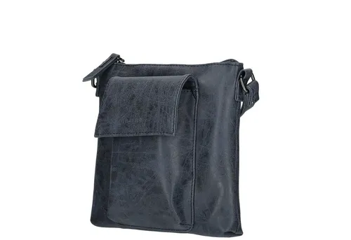 Christian Wippermann Umhängetasche Damen Tasche Schultertasche Umhängetasche Crossover Bag (einzeln), Leder Optik Handtasche Schwarz
