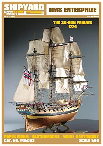 Modell SHIP YARD HMS Enterprize Skale 1:96 L 670 mm W 360 mm H 495 mm Vessel