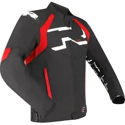 Richa Motorradjacke Stradale Tex WP 3XL - Wasserdichte Motorrad Textiljacke in rot/schwarz, ideal für sportliche Fahrten. Schutznorm EN 17092-4:2020 für sicheren Fahrspaß.